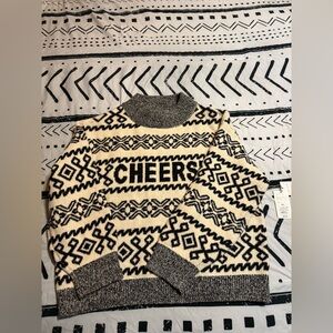 a new day Black and White Patterned Sweater